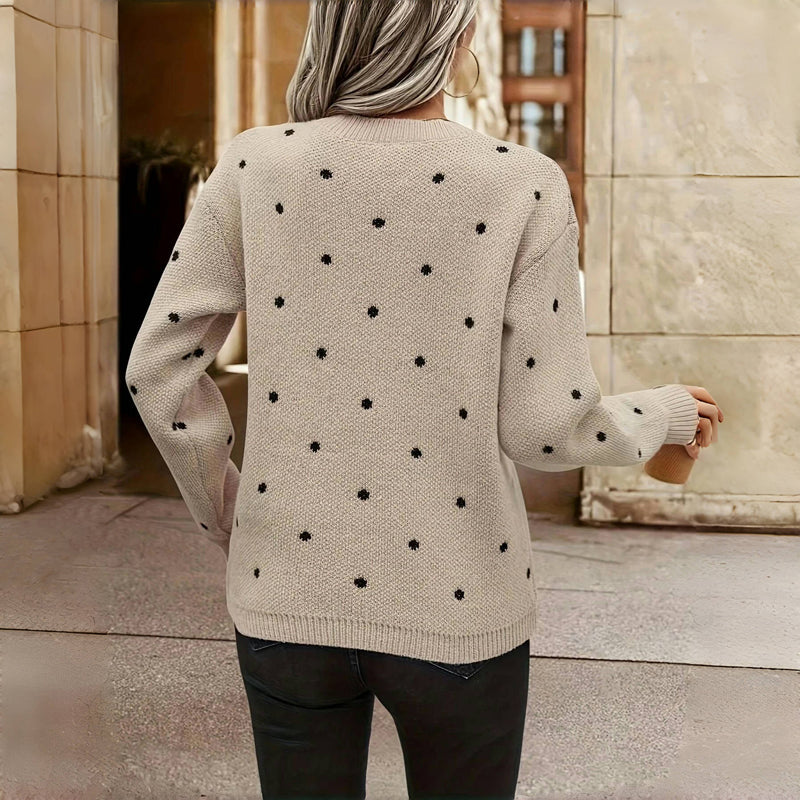 CLAIRE LYON | PULL EN MAILLE À POIS POUR FEMME