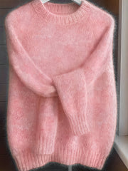 Nathalie - Pull Féminin Mohair Col Rond