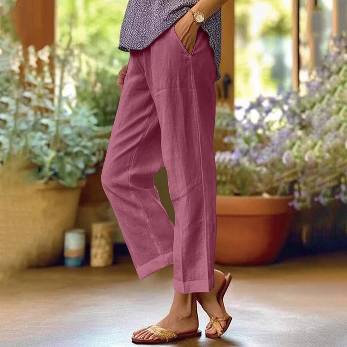 CLAIRE LYON | PANTALON COUPE RELAXÉE EN LIN POUR FEMME