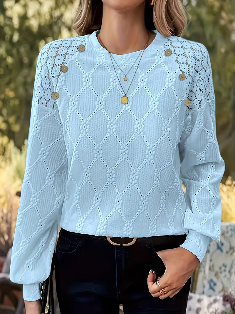 CLAIRE LYON | BLOUSE TISSÉE COL ROND POUR FEMMES