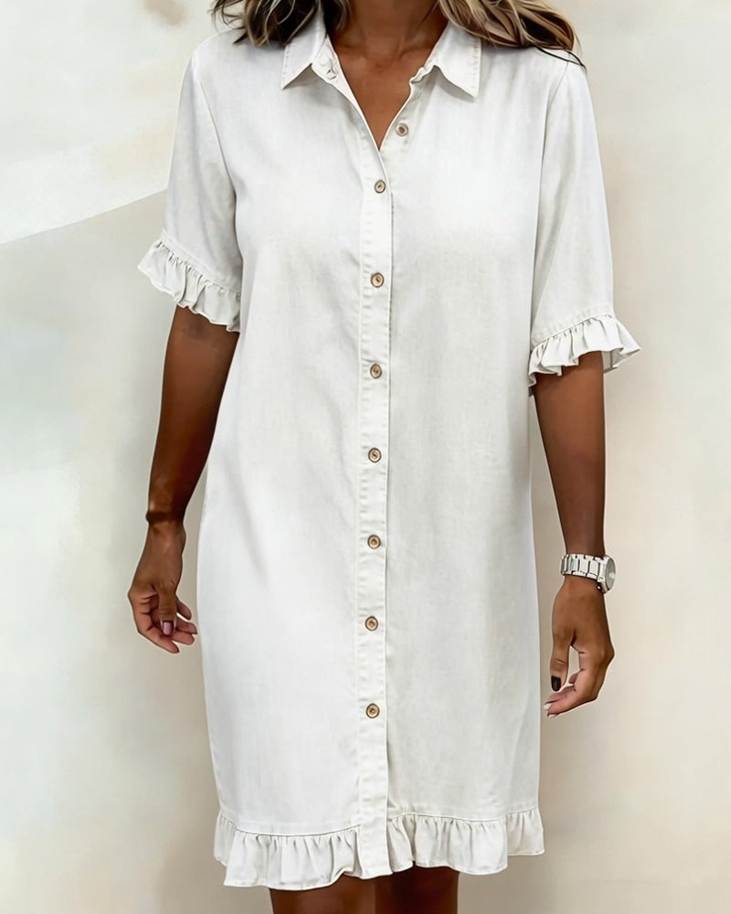 CLAIRE LYON | ROBE EN DENIM À BOUTONS POUR FEMMES