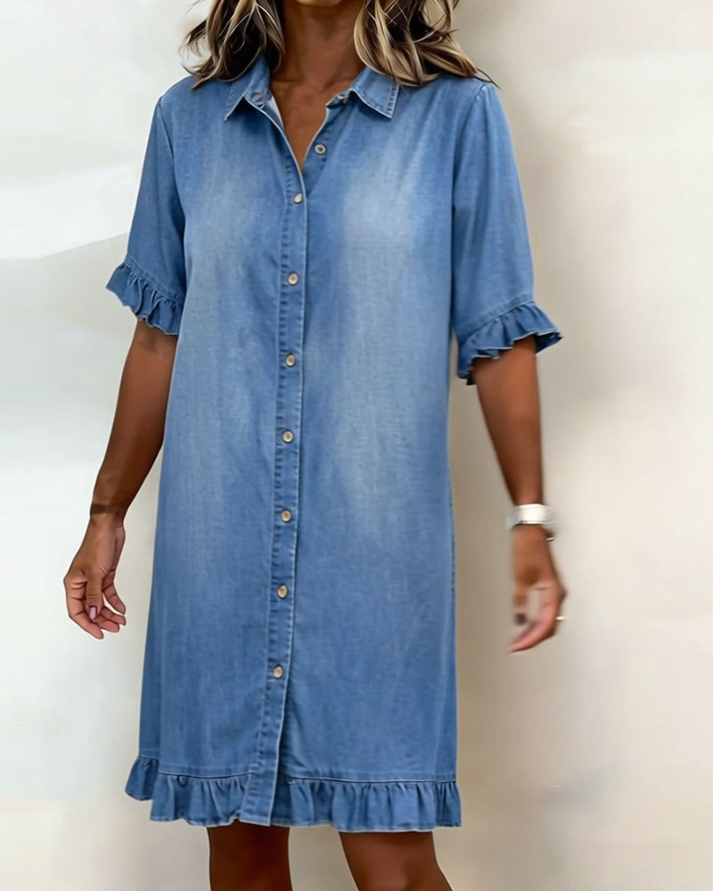 CLAIRE LYON | ROBE MIDI EN DENIM MODERNE POUR FEMME