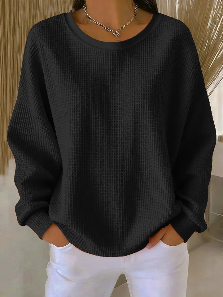 CLAIRE LYON | PULL OVERSIZE EN MAILLE GAUFRÉE POUR FEMME