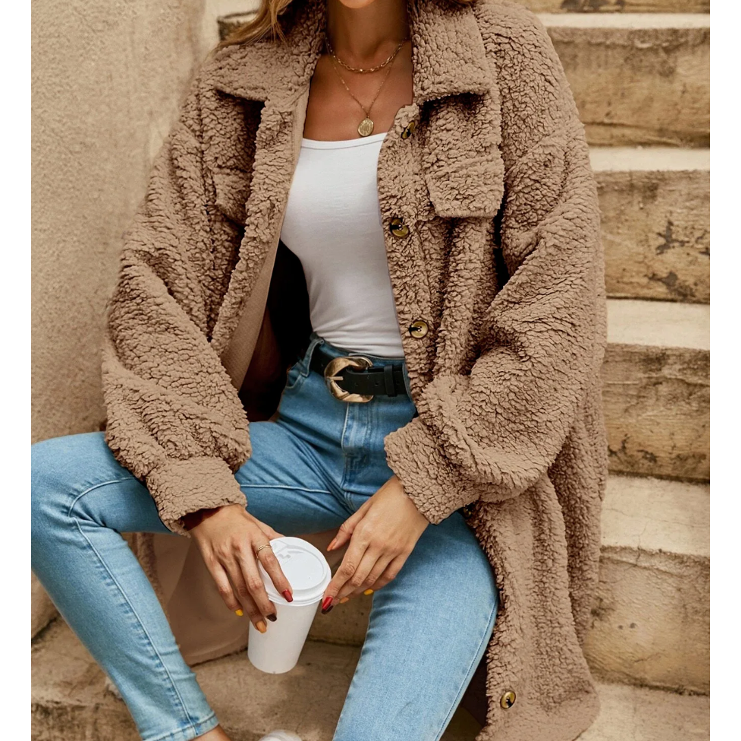 Aurore - Cardigan Long Manteau Confortable Élégant Femme