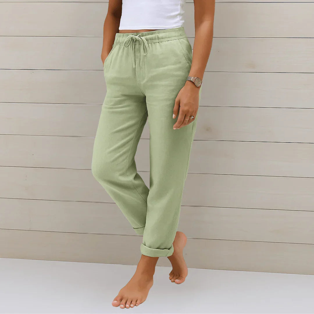CLAIRE LYON | PANTALON EN LIN EXTENSIBLE POUR FEMMES
