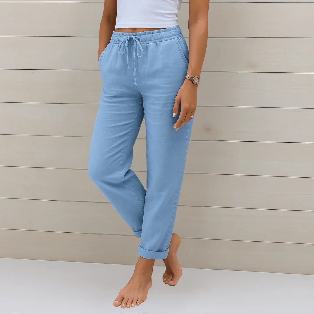 CLAIRE LYON | PANTALON EN LIN EXTENSIBLE POUR FEMMES