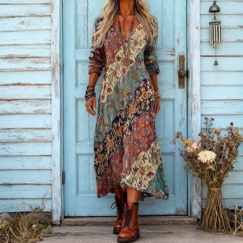CLAIRE LYON | ROBE IMPRIMÉE ETHNIQUE POUR FEMMES