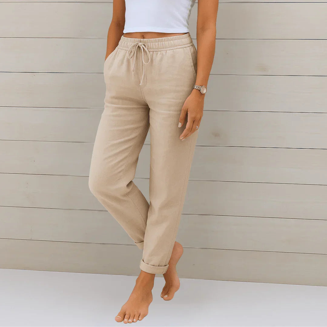 CLAIRE LYON | PANTALON EN LIN EXTENSIBLE POUR FEMMES