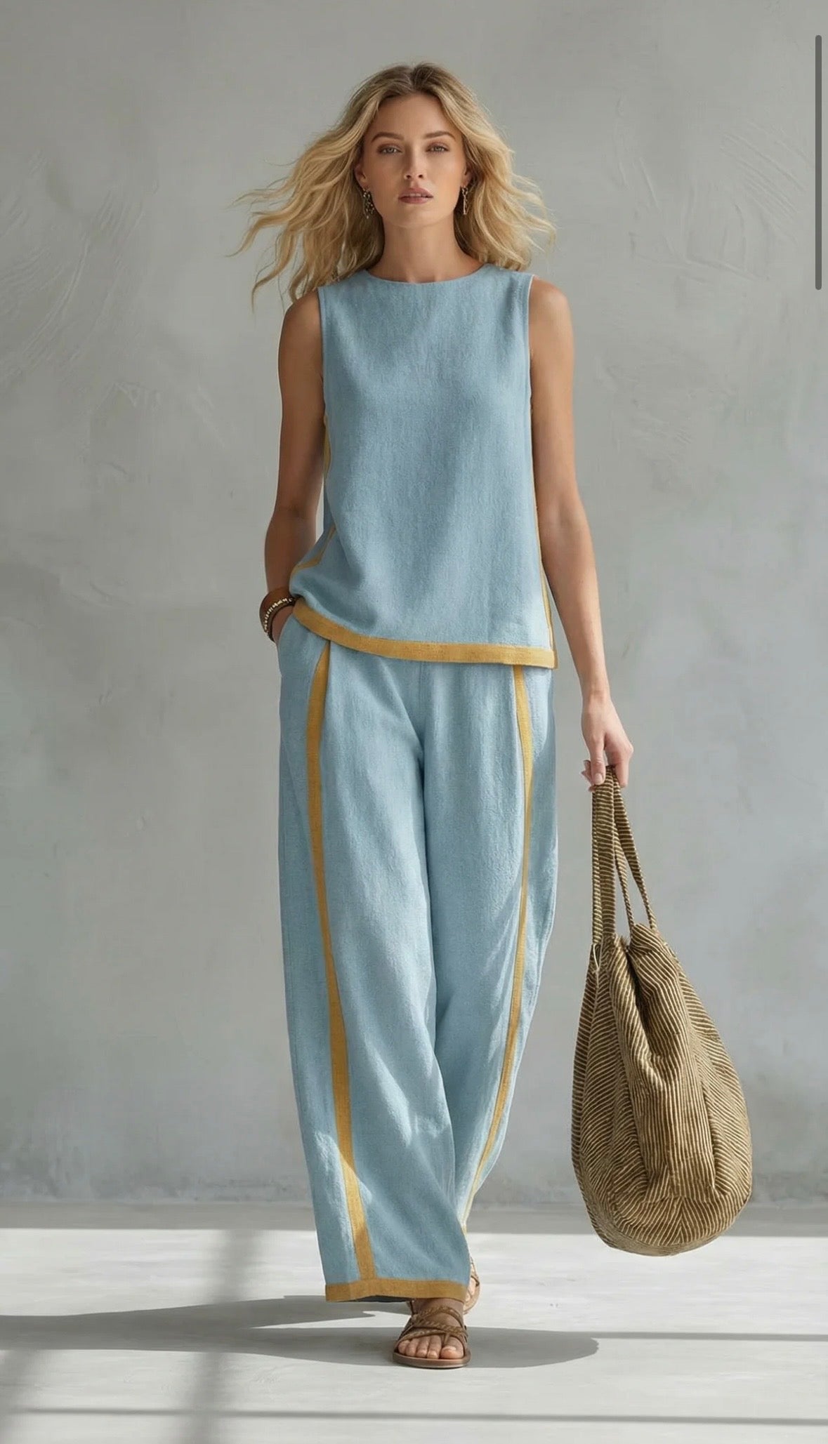 CLAIRE LYON | ENSEMBLE LIN CHIC POUR FEMME