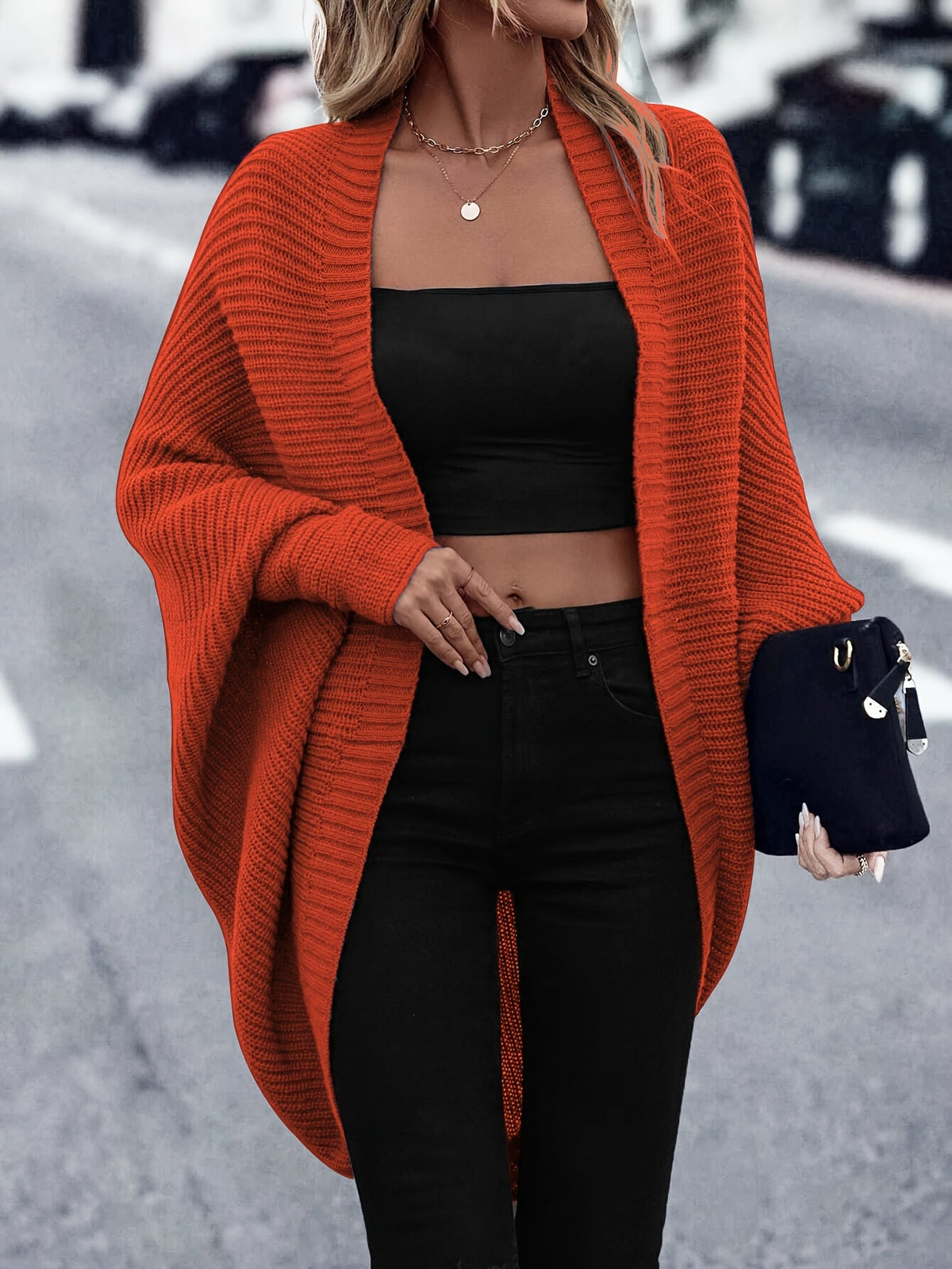 CLAIRE LYON | GILET EN TRICOT SURDIMENSIONNÉE POUR FEMMES