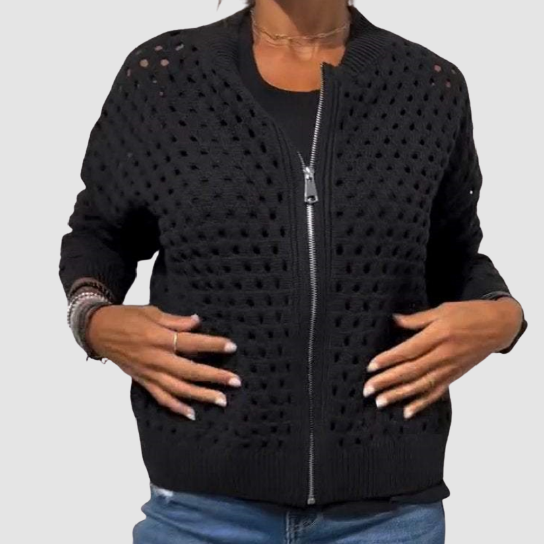 CLAIRE LYON | GILET ZIPPE TRICOTÉ POUR FEMMES