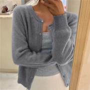Nathalie - Cardigan Élégant Boutonné Maille Fine