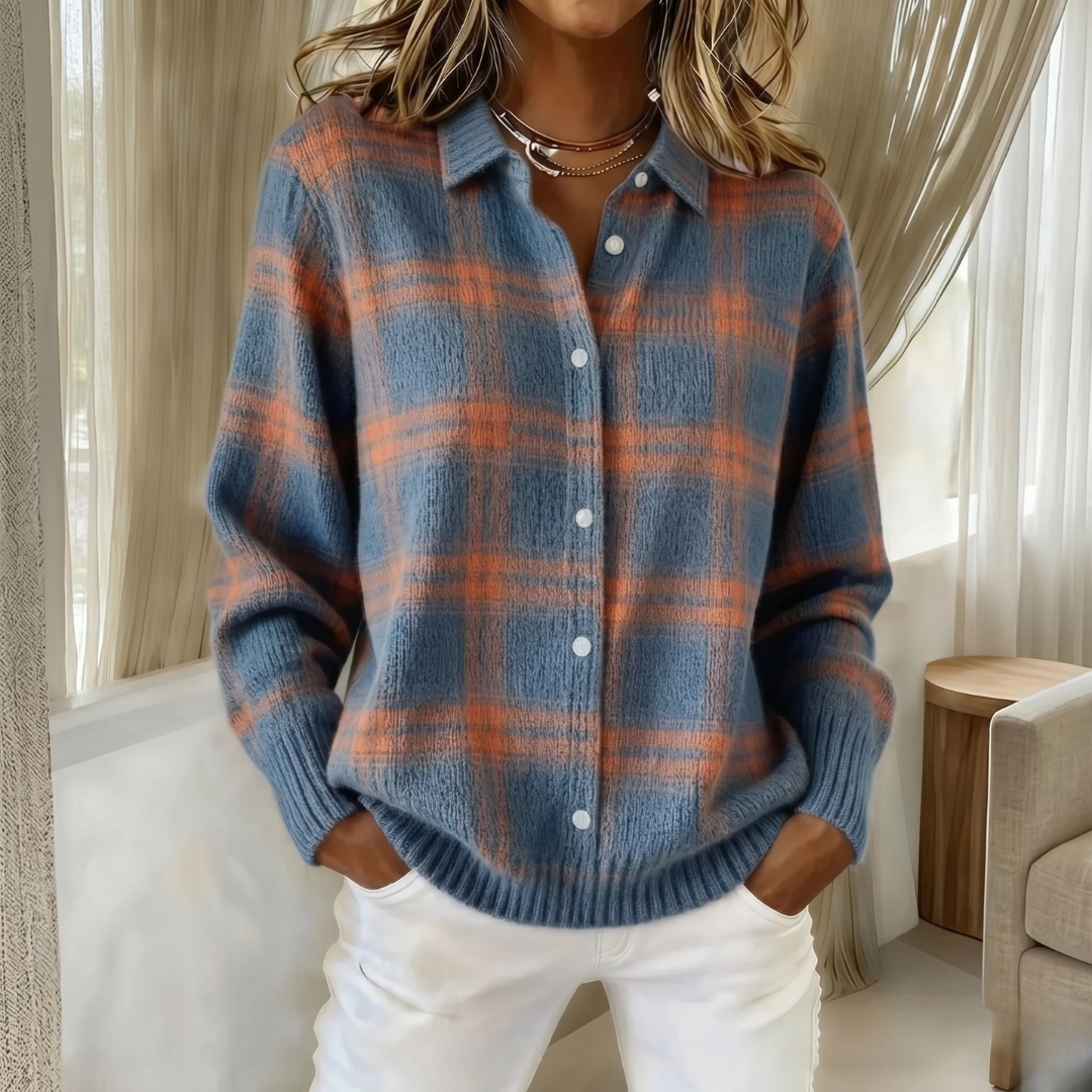 CLAIRE LYON | GILET TRICOTÉ À COL POUR FEMMES
