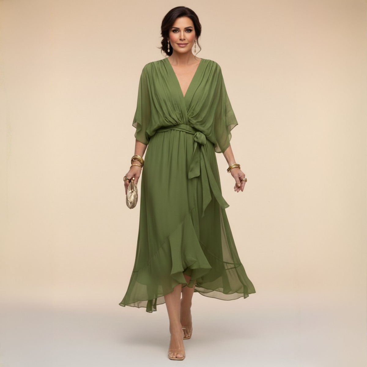 CLAIRE LYON | ROBE FLUIDE EN CHIFFON POUR FEMMES
