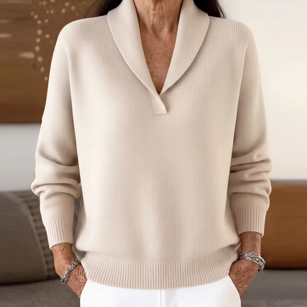 CLAIRE LYON | PULL AMPLE À COL EN V POUR FEMMES