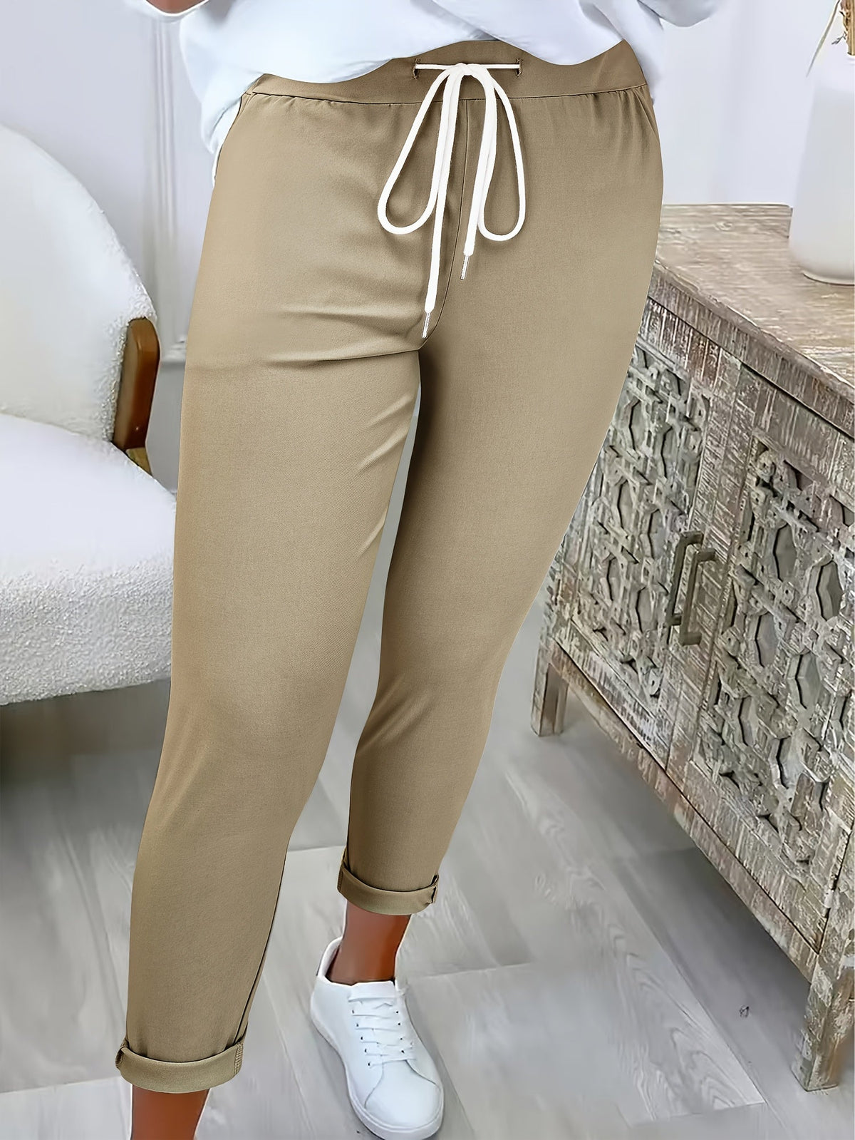 CLAIRE LYON | PANTALON SLIM À CORDON POUR FEMMES