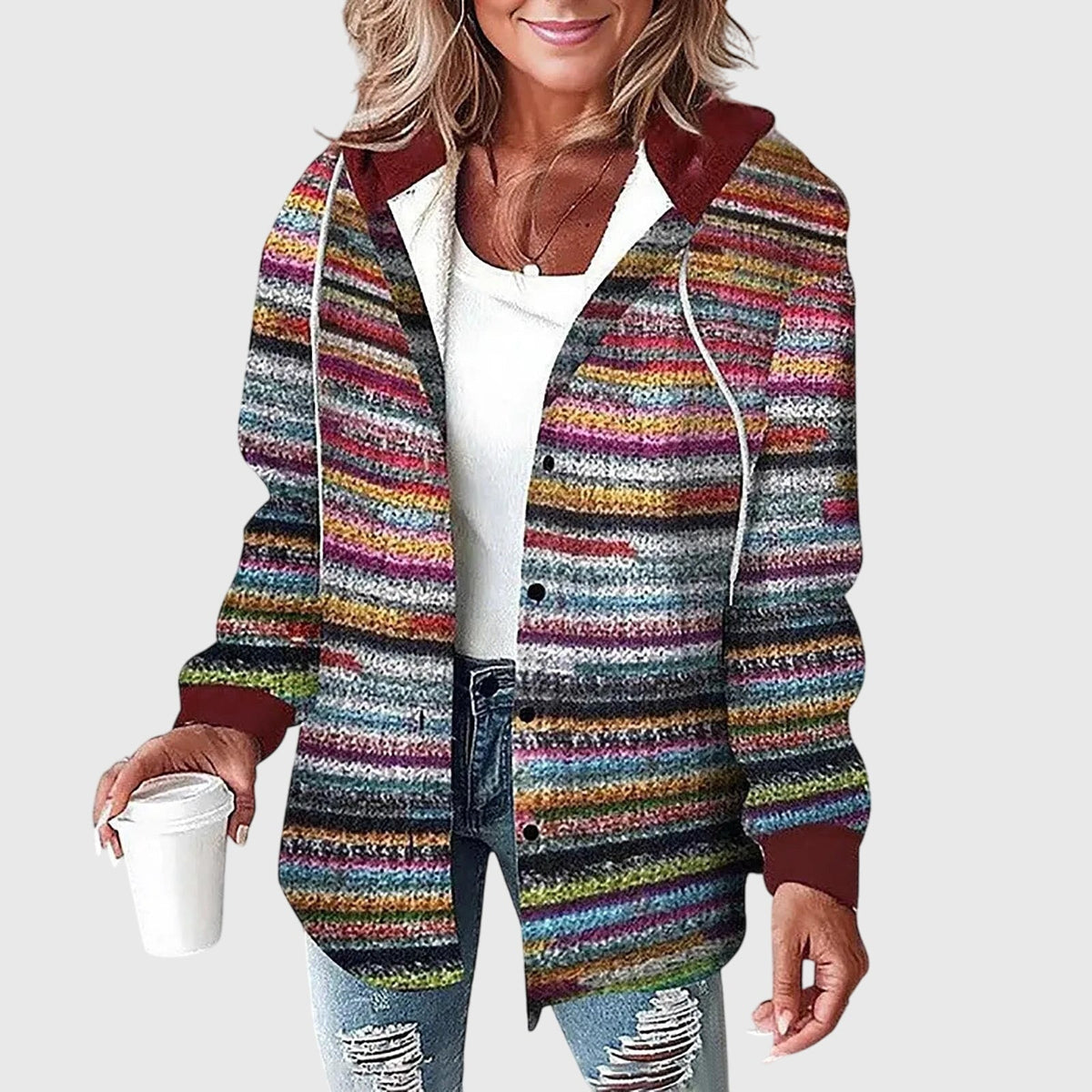 Martina | Veste en Maille à Boutons pour Femmes