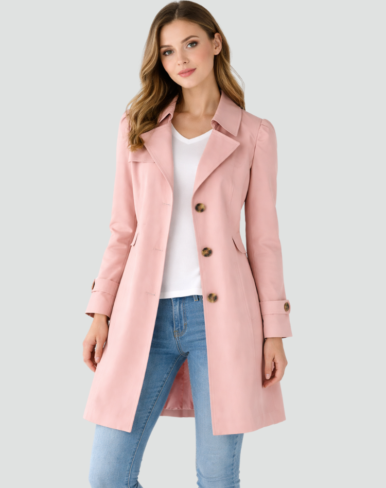 CLAIRE LYON | TRANCHÉE MANTEAU CLASSIQUE À REVERS POUR FEMMES