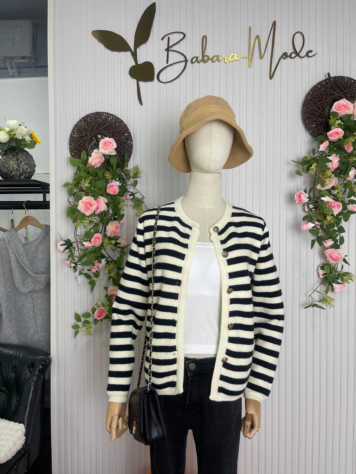 MYLAH | Cardigan Élégant Rayé