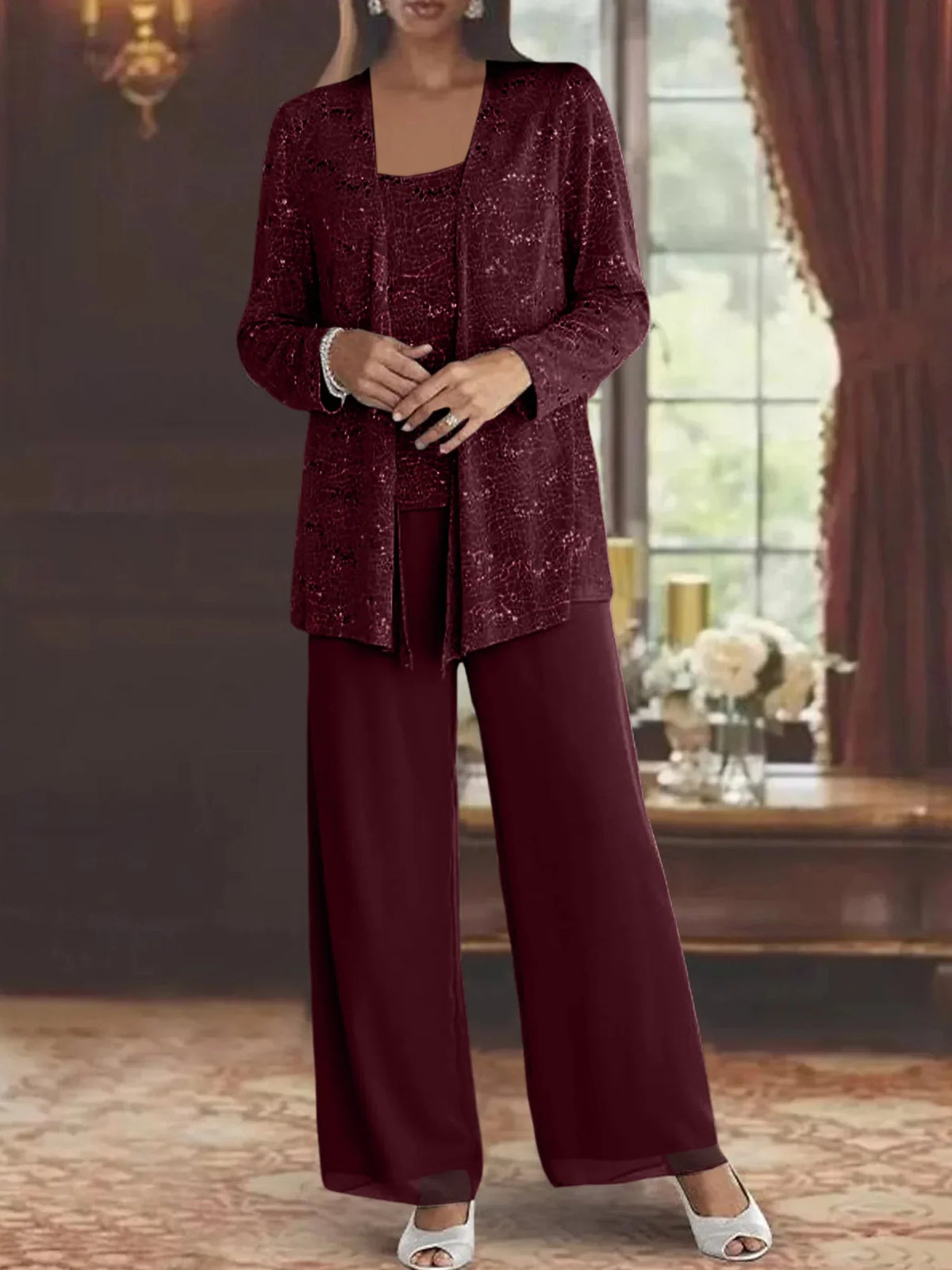 CLAIRE LYON | ENSEMBLE PANTALON EN MOUSSELINE POUR FEMME