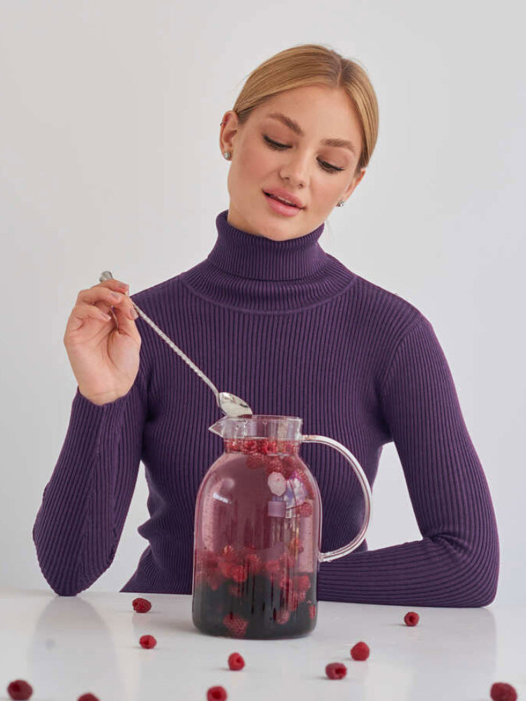 Éléonore - Pull Col Roulé Classique Intemporel Femme