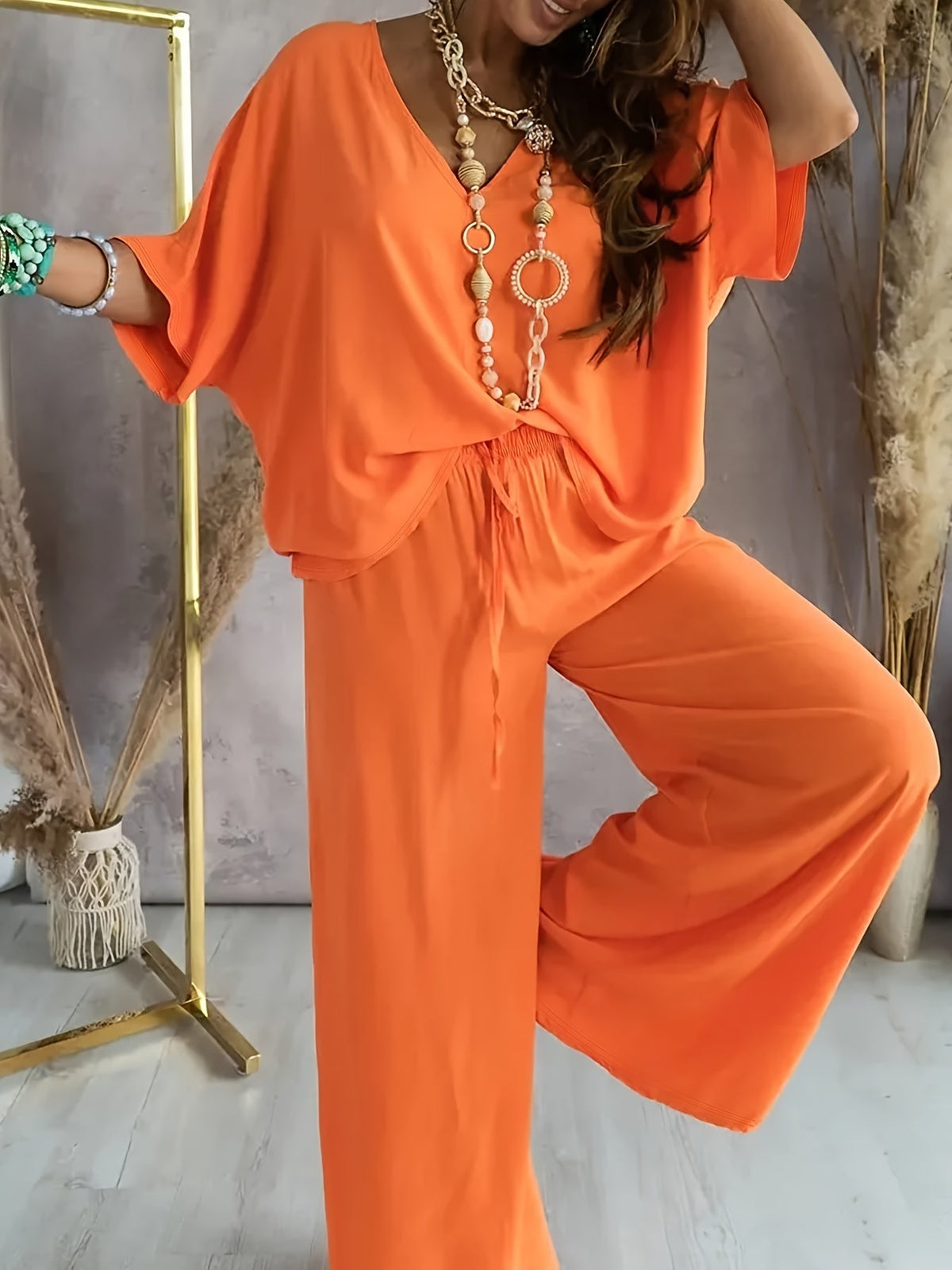 CLAIRE LYON | ENSEMBLE CHIC À COL EN V POUR FEMMES