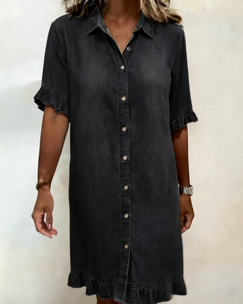 CLAIRE LYON | ROBE MIDI EN DENIM MODERNE POUR FEMME