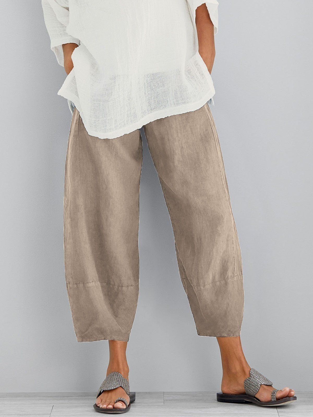 CLAIRE LYON | PANTALONS CROP EN COTON POUR FEMMES