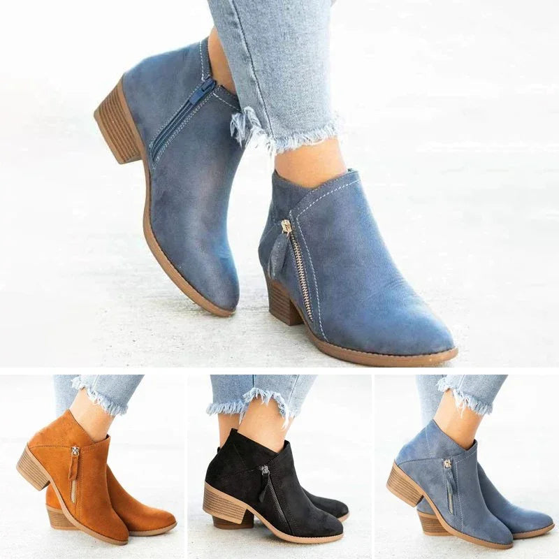 Gabrielle - Bottes Cuir Élégant Confortable Femme