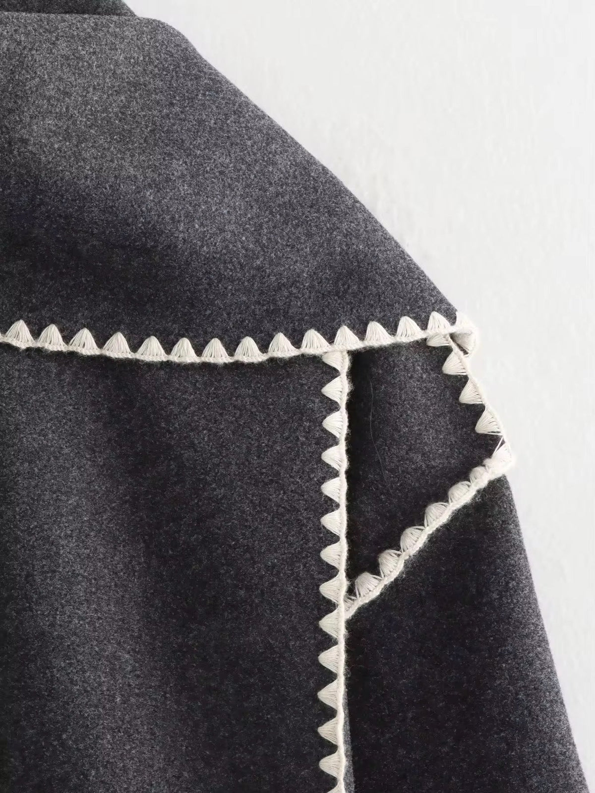 Manteau en maille tweed femme - Col rond, coupe ample