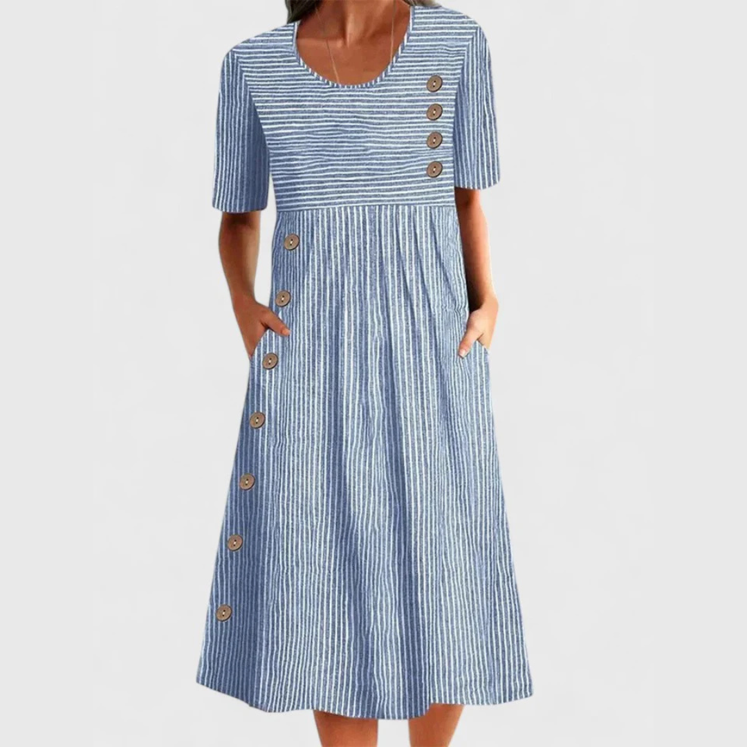 CLAIRE LYON | ROBE MIDI RAYÉE POUR FEMMES