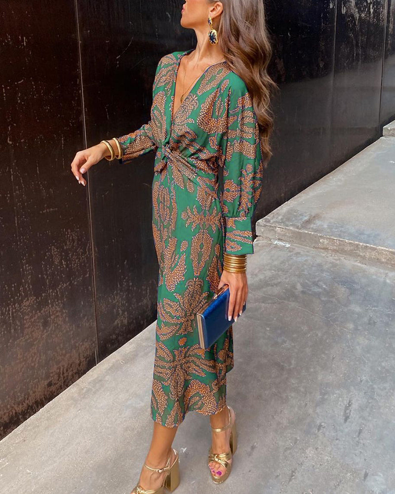 CLAIRE LYON | ROBE MIDI IMPRIMÉE POUR FEMMES