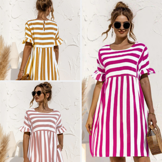 CLAIRE LYON | ROBE DE PLAGE RAYÉE POUR FEMMES