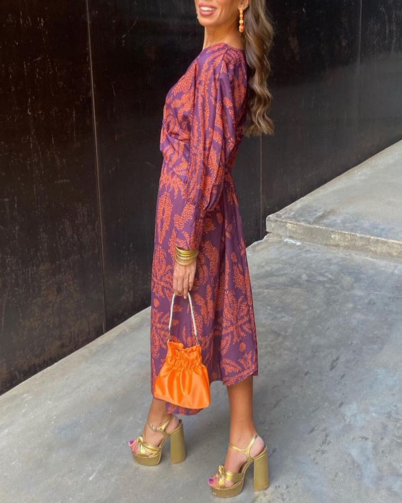 CLAIRE LYON | ROBE MIDI IMPRIMÉE POUR FEMMES