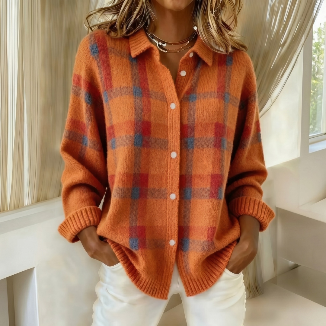 CLAIRE LYON | GILET TRICOTÉ À COL POUR FEMMES