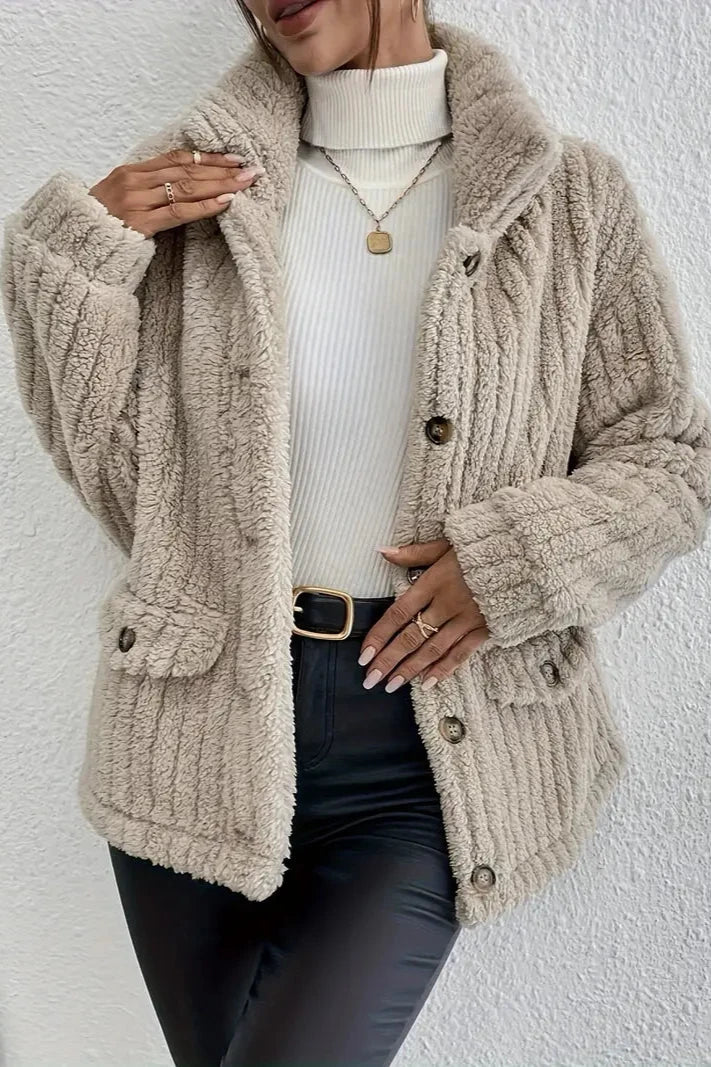 Nova | Cardigan à Boutons en Velours Double Face