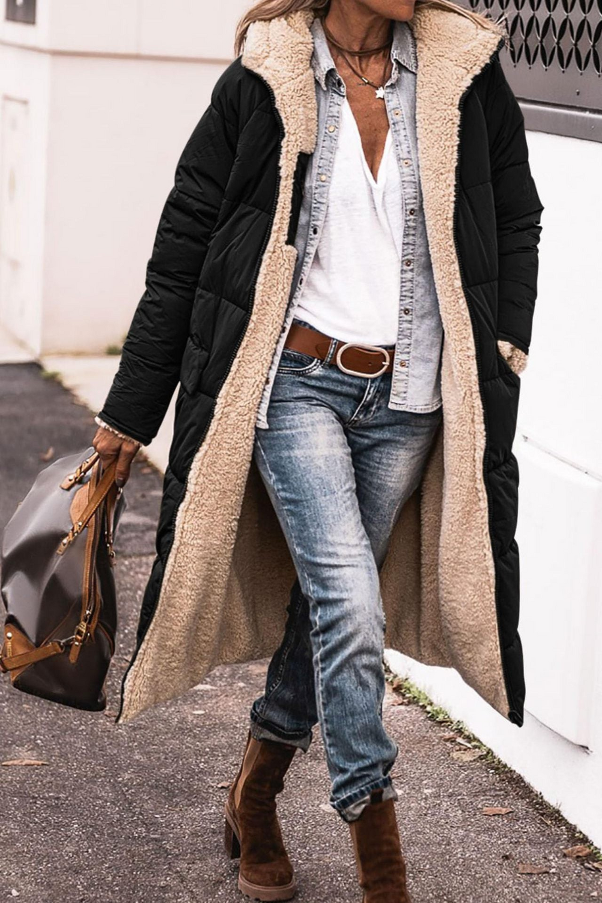 Sasha | Manteau Réversible Élégant Premium