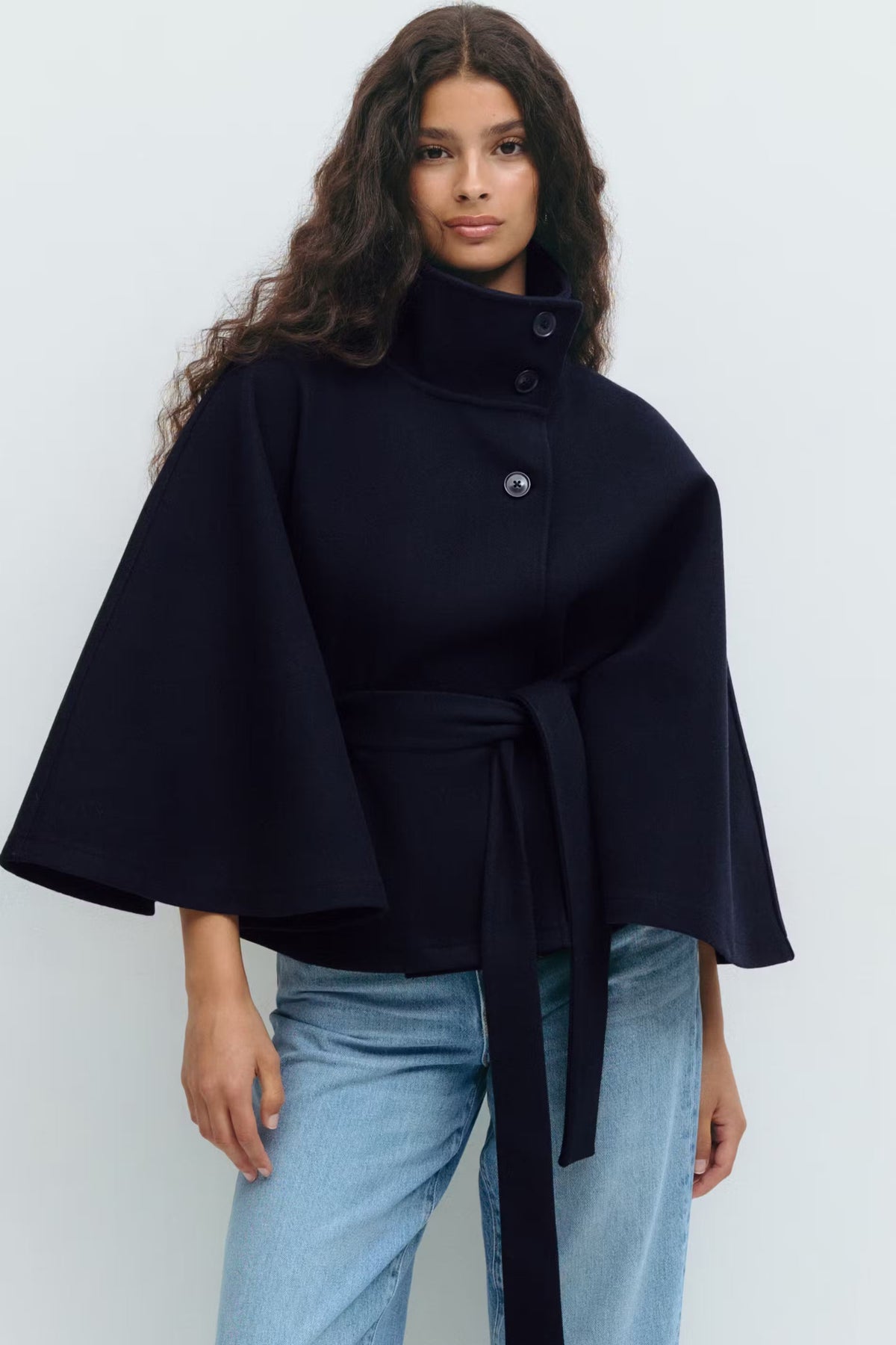CLAIRE LYON | MANTEAU CAPE À CEINTURE POUR FEMMES