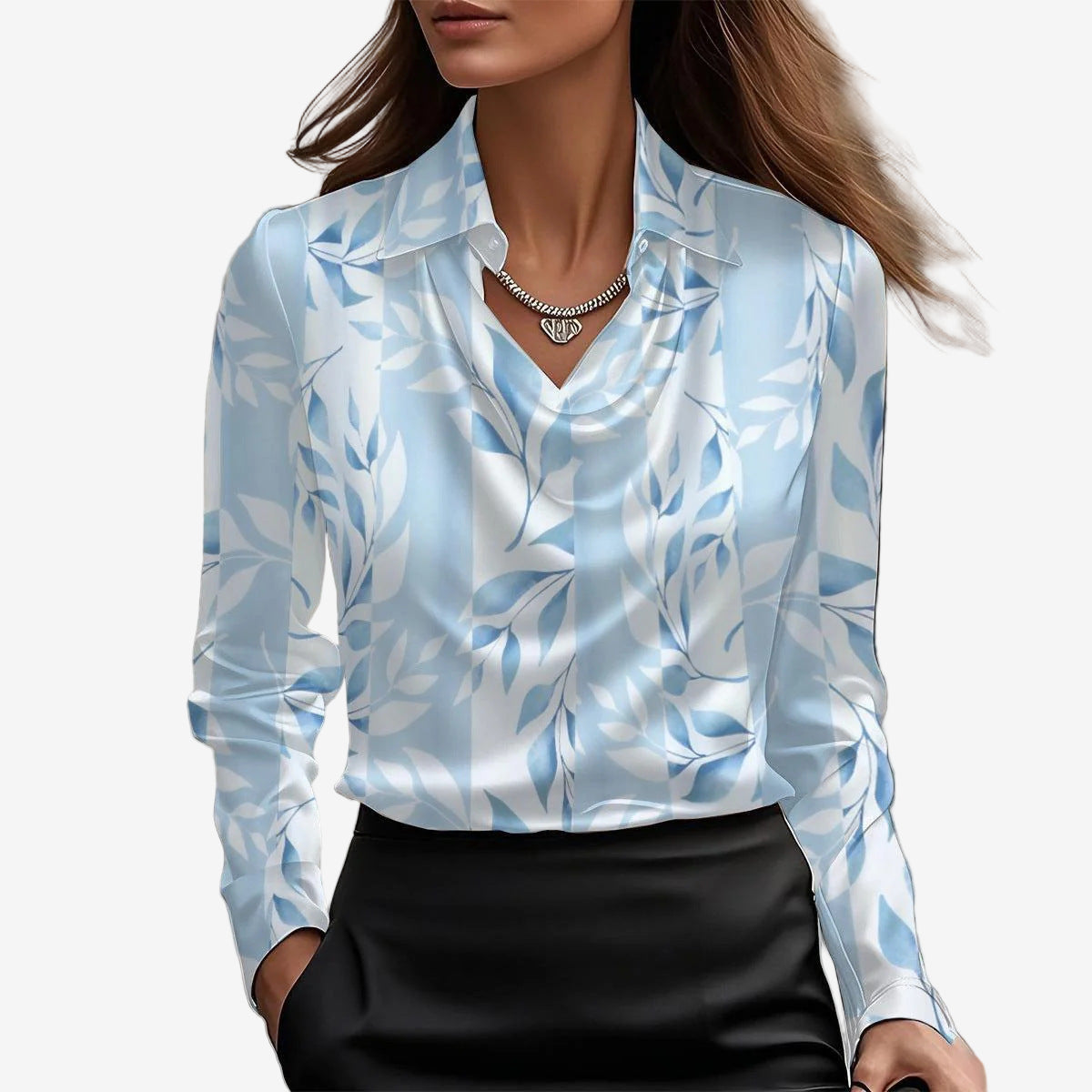 CLAIRE LYON | BLOUSE DRAPÉE COL COWL POUR FEMMES