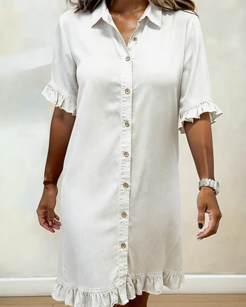 CLAIRE LYON | ROBE MIDI EN DENIM MODERNE POUR FEMME