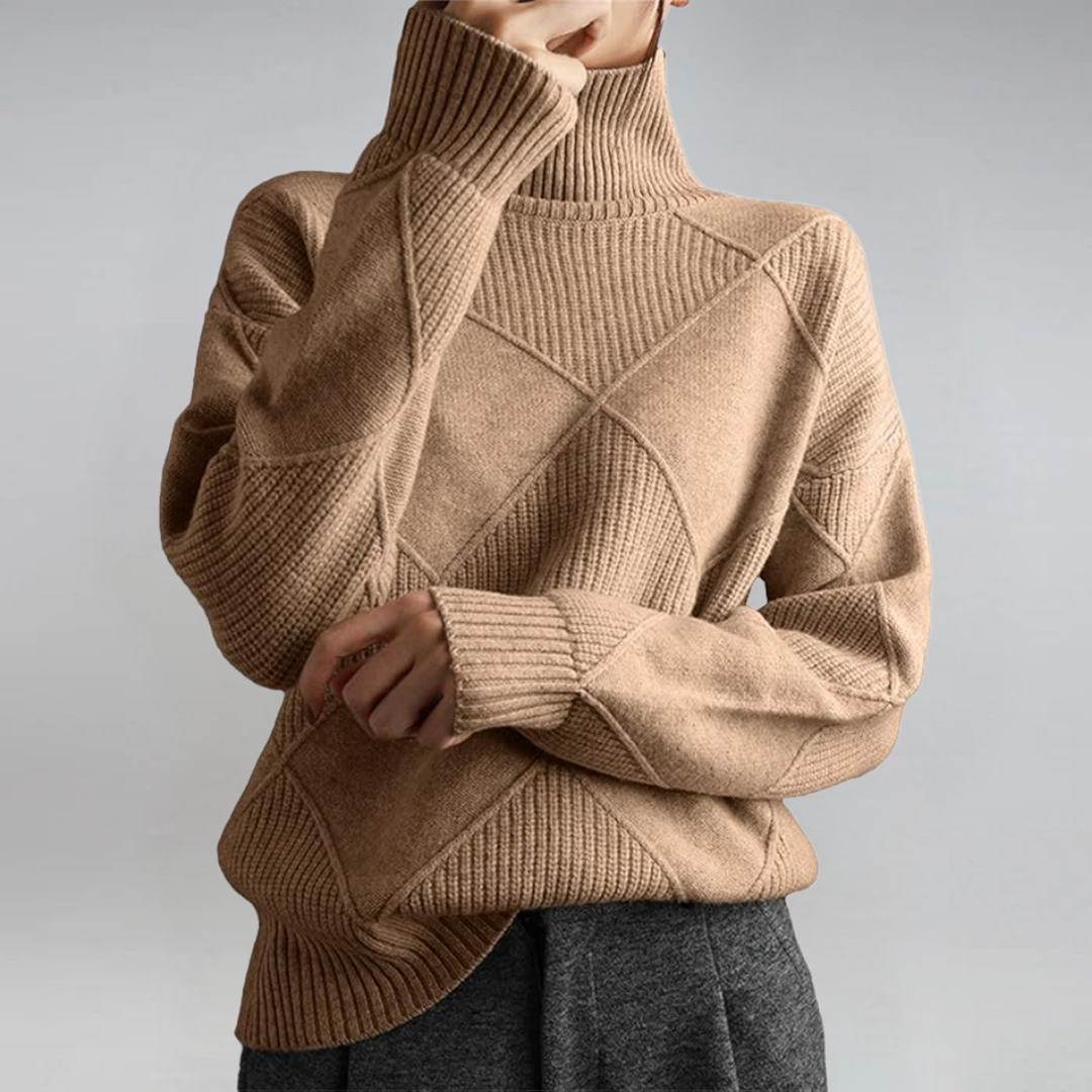 CLAIRE LYON | PULL COL ROLÉ DÉTENDUE POUR FEMMES