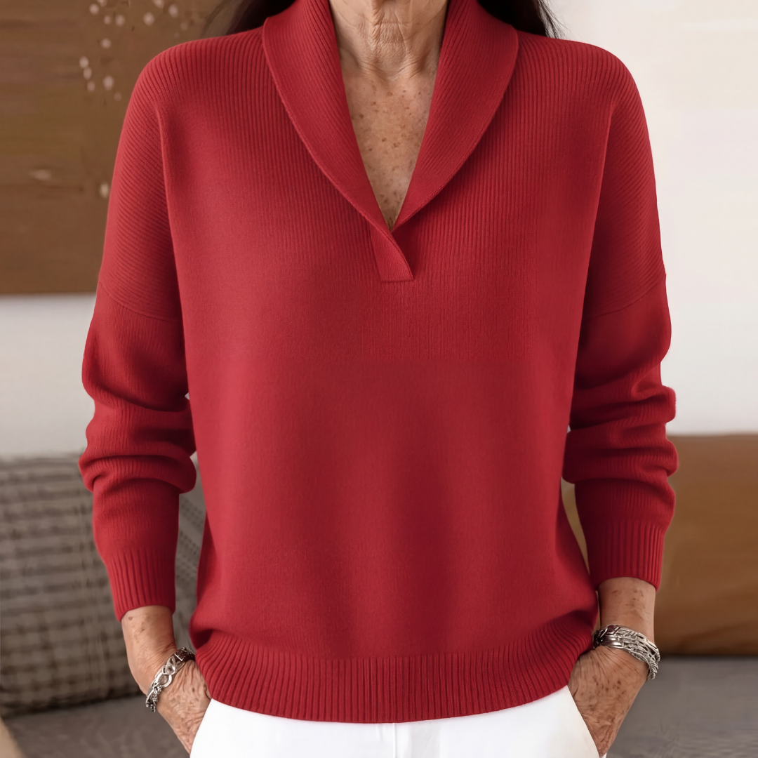 CLAIRE LYON | PULL AMPLE À COL EN V POUR FEMMES