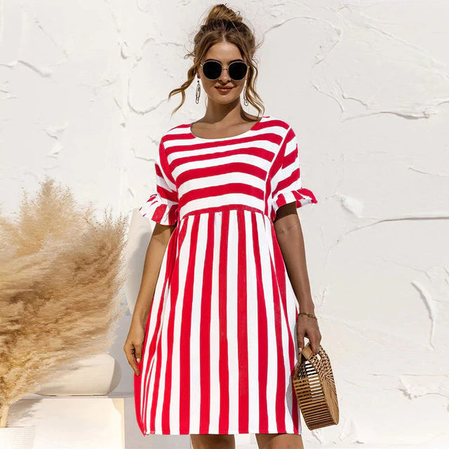 CLAIRE LYON | ROBE DE PLAGE RAYÉE POUR FEMMES