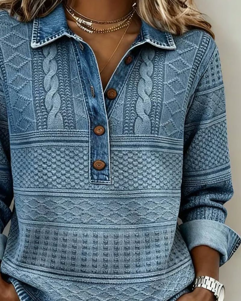 CLAIRE LYON | CHEMISE EFFET DENIM POUR FEMME