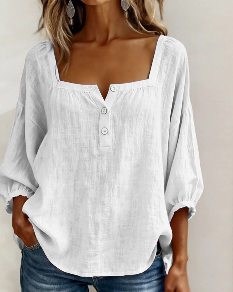 CLAIRE LYON | BLOUSE À COL CARRE POUR FEMMES
