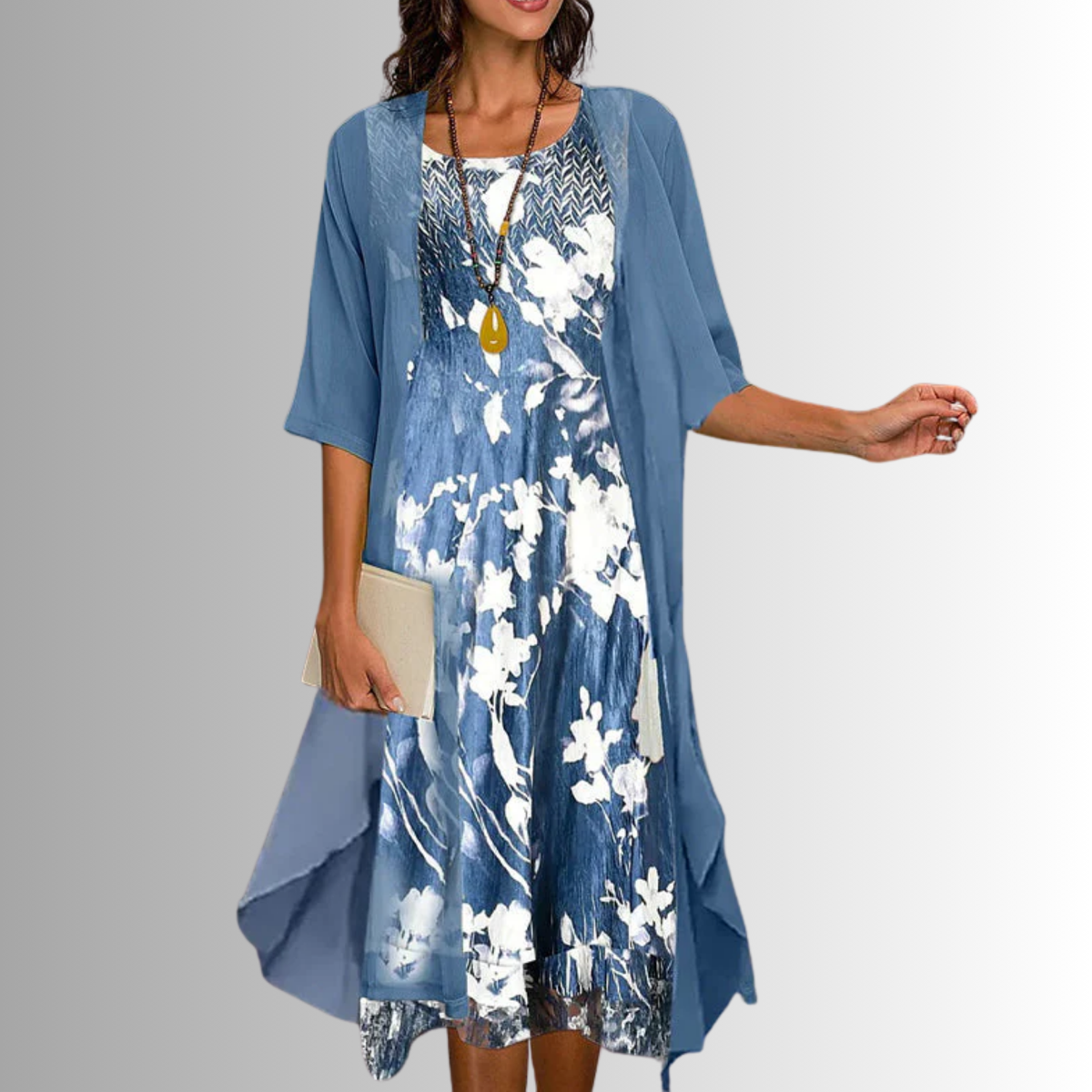 CLAIRE LYON | ROBE MIDI SUPERPOSÉE POUR FEMMES