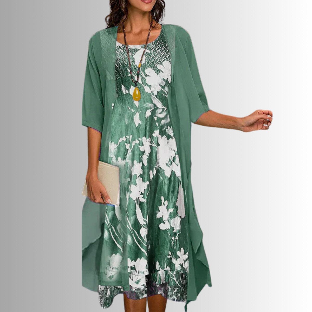 CLAIRE LYON | ROBE MIDI SUPERPOSÉE POUR FEMMES