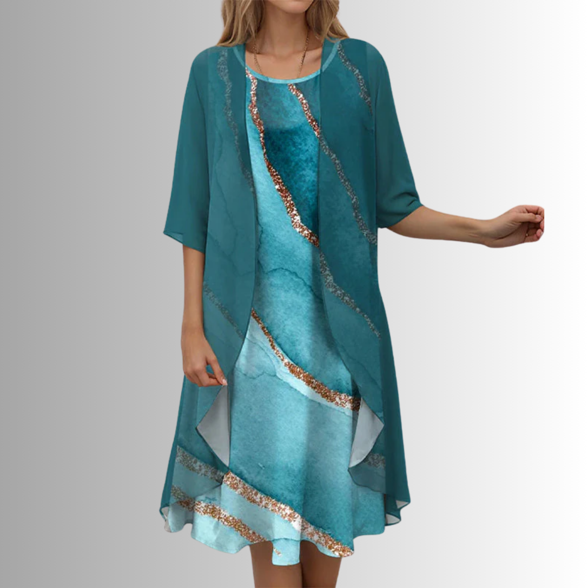 CLAIRE LYON | ROBE MIDI SUPERPOSÉE POUR FEMMES
