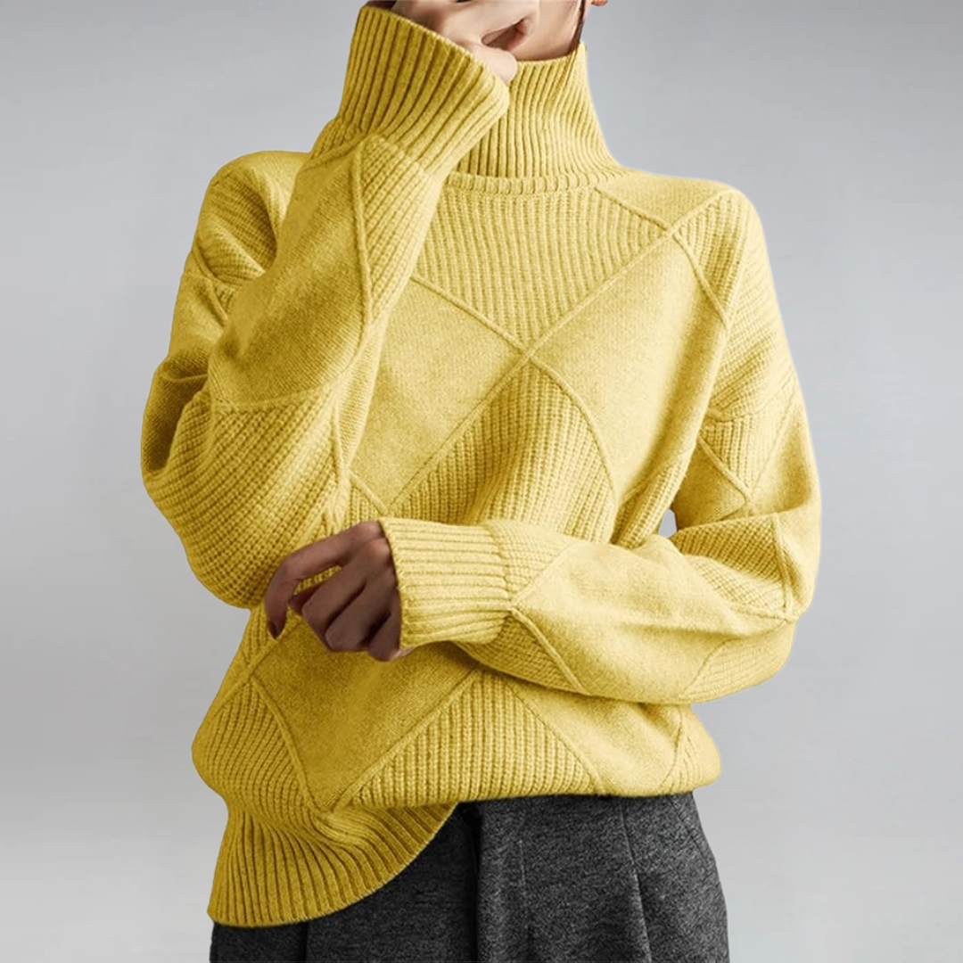 CLAIRE LYON | PULL COL ROLÉ DÉTENDUE POUR FEMMES