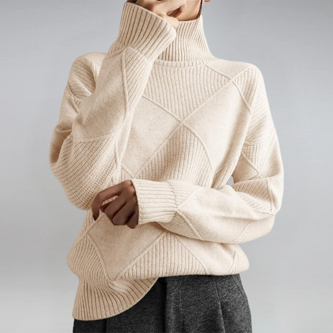 CLAIRE LYON | PULL COL ROLÉ DÉTENDUE POUR FEMMES